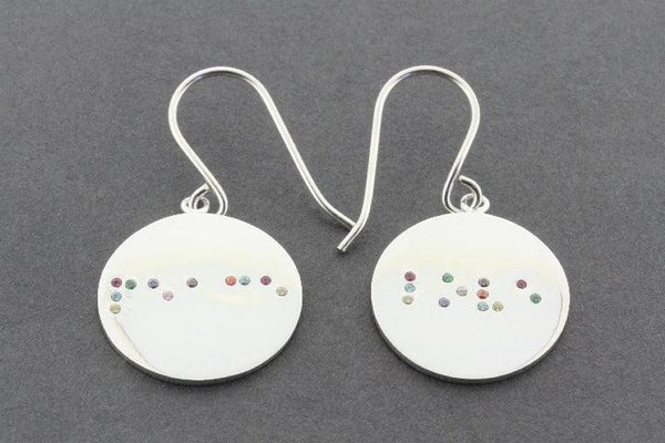 Braille multi coloured earring - Makers & Providers