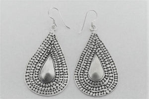 Multi dot teardrop earring - pure silver - Makers & Providers