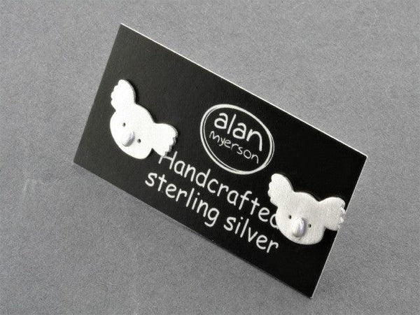 Koala face stud - sterling silver - Makers & Providers