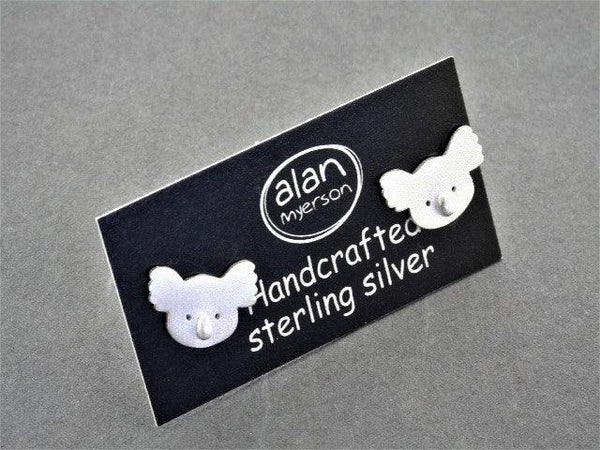 Koala face stud - sterling silver - Makers & Providers