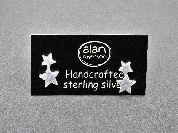 2 x star stud - sterling silver