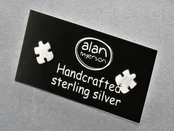 puzzle stud - sterling silver - Makers & Providers