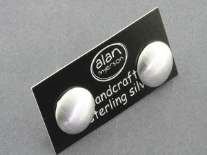 Brushed smartie stud - sterling silver - Makers & Providers
