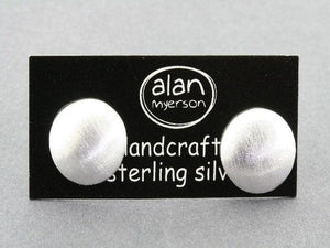 Brushed smartie stud - sterling silver - Makers & Providers