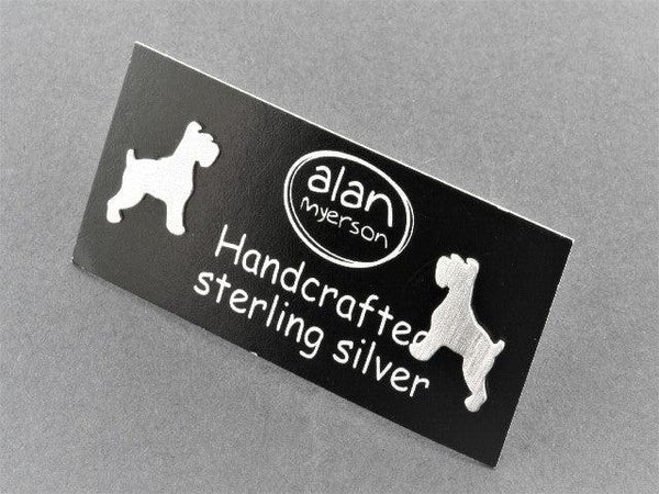 Dog stud - schnauzer - sterling silver - Makers & Providers