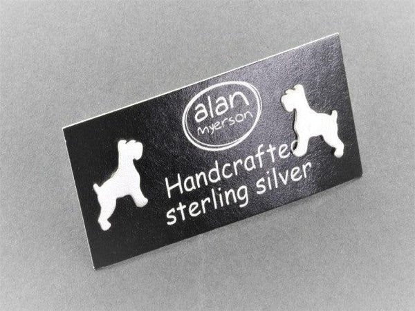 Dog stud - schnauzer - sterling silver - Makers & Providers