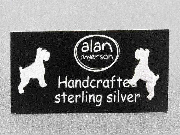 Dog stud - schnauzer - sterling silver - Makers & Providers