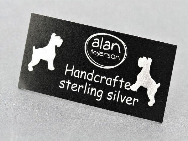 Dog stud - schnauzer - sterling silver - Makers & Providers