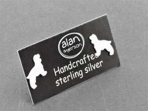 Dog stud - Spaniel - sterling silver - Makers & Providers