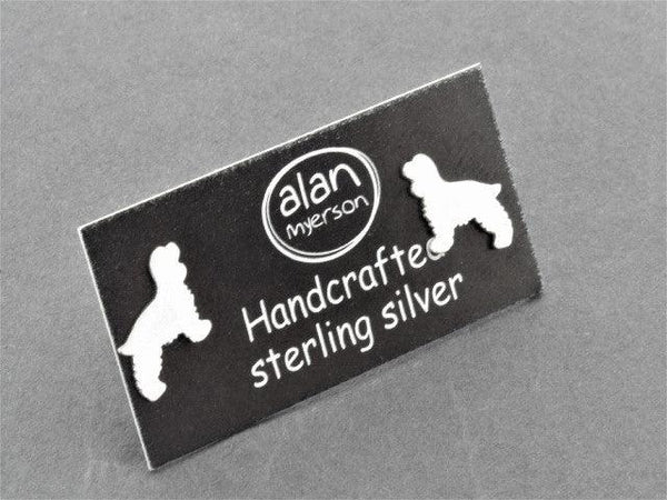 Dog stud - Spaniel - sterling silver