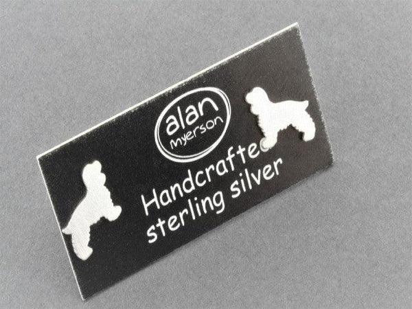 Dog stud - Spaniel - sterling silver - Makers & Providers