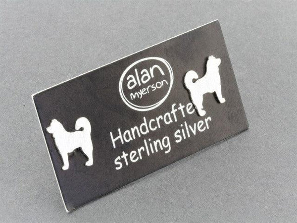Dog stud - Husky - sterling silver - Makers & Providers