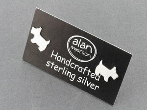 Dog stud - Terrier - sterling silver - Makers & Providers