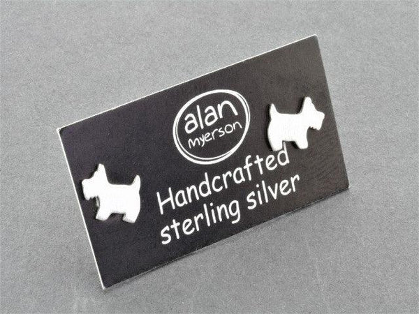 Dog stud - Terrier - sterling silver