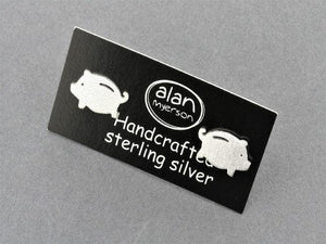 Piggy bank stud - sterling silver - Makers & Providers