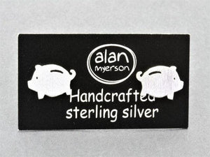 Piggy bank stud - sterling silver - Makers & Providers