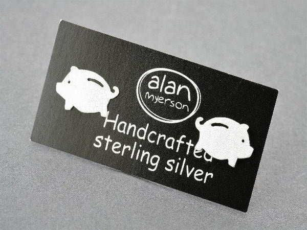 Piggy bank stud - sterling silver - Makers & Providers