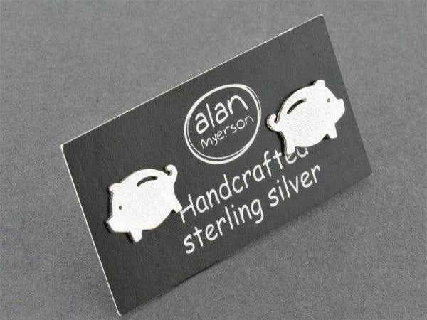 Piggy bank stud - sterling silver - Makers & Providers