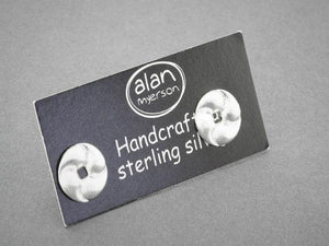 Folded circle stud - sterling silver - Makers & Providers