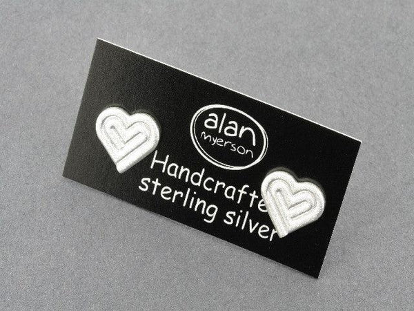 Heart stud - sterling silver