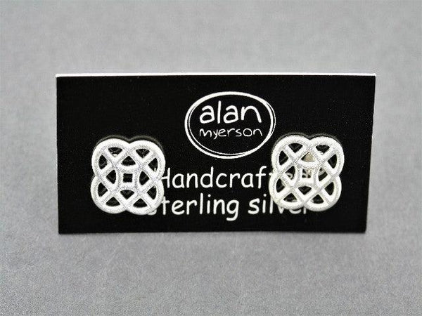 curved mandala stud - sterling silver - Makers & Providers