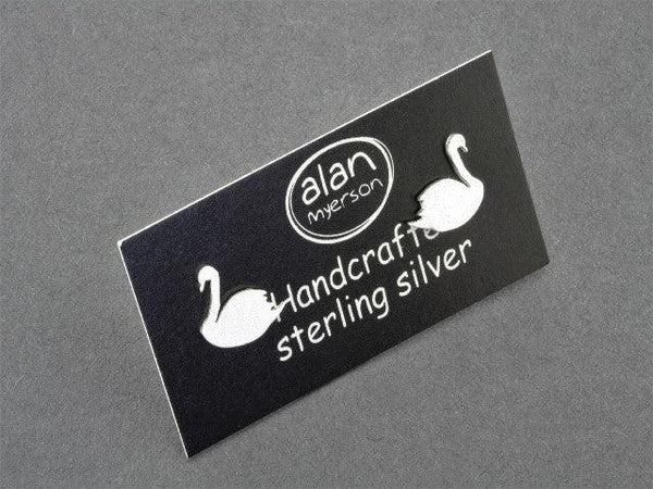 Swan stud - sterling silver - Makers & Providers
