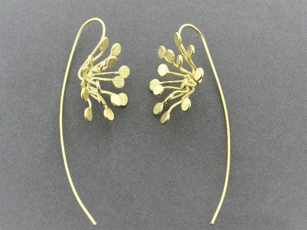 Branching coral - 22 Kt gold over silver
