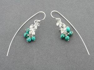 Turquoise verbena earring - sterling silver - Makers & Providers