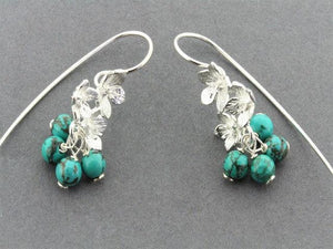 Turquoise verbena earring - sterling silver - Makers & Providers