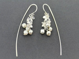 Pearl verbena earrings - sterling silver - Makers & Providers