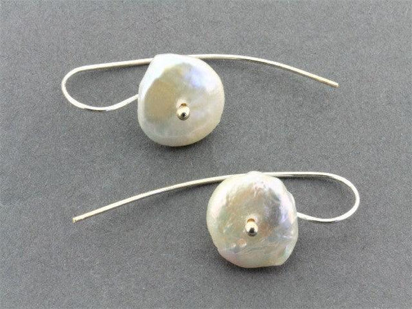 pearl button earring - Makers & Providers