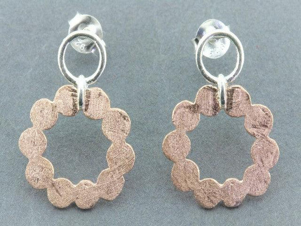 floating cloud studs - rose gold on silver - Makers & Providers