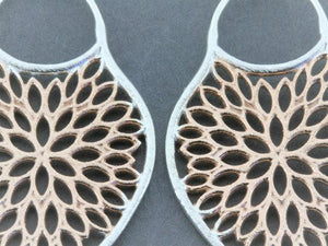 mosaic shield earring - rose gold on silver - Makers & Providers