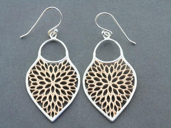 mosaic shield earring - rose gold on silver - Makers & Providers