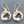 Load image into Gallery viewer, crown wreath drop earring - rose gold on silver - Makers &amp; Providers

