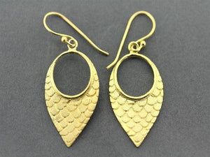 mermaid tear earring - 22Kt gold over silver - Makers & Providers