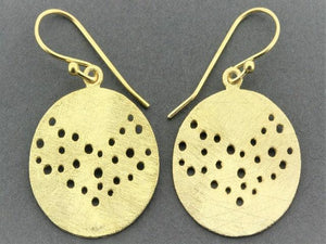 Lunar disc earring - 22 Kt gold over silver - Makers & Providers