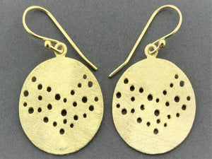 Lunar disc earring - 22 Kt gold over silver - Makers & Providers