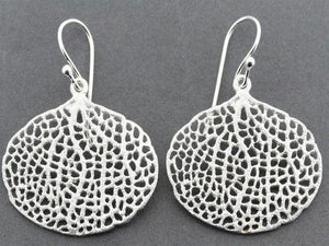 Bodhi leaf earring - sterling silver - Makers & Providers