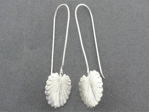 Long drop fan palm earring - sterling silver - Makers & Providers