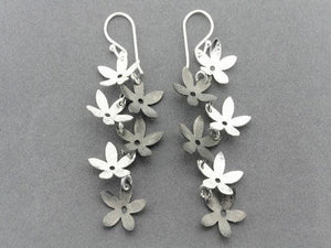 daisy chain drop earring - silver and oxidized - Makers & Providers
