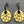 Load image into Gallery viewer, Nouveau fan earring - 22 Kt gold &amp; oxidized on silver - Makers &amp; Providers
