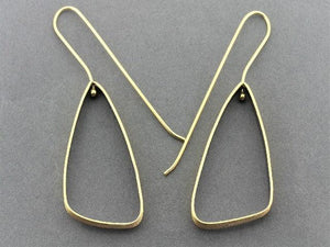 Scalene triangle drop - 22 Kt gold & oxidized - Makers & Providers