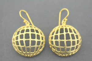 Globe drop earring - 22Kt gold over silver - Makers & Providers