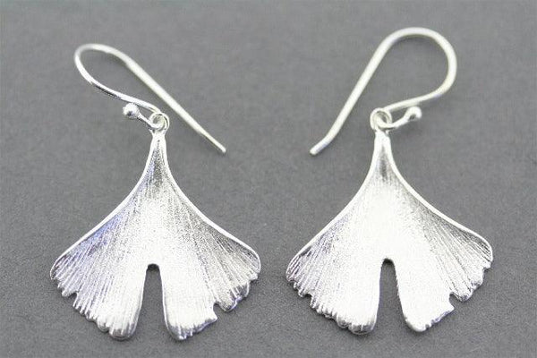 Ginkgo leaf earring - sterling silver - Makers & Providers