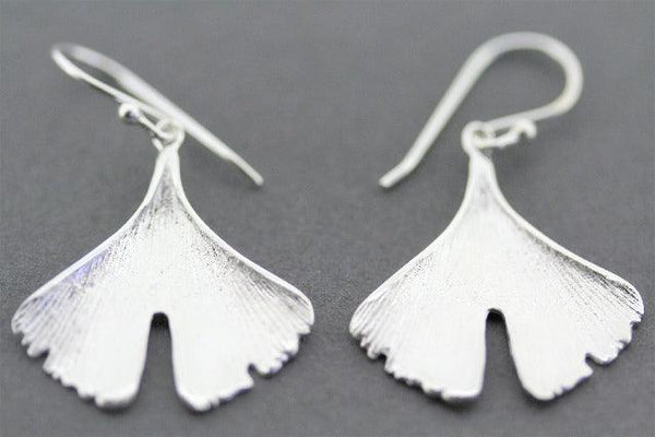 Ginkgo leaf earring - sterling silver - Makers & Providers