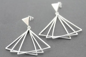 Multi triangle earring - silver - Makers & Providers