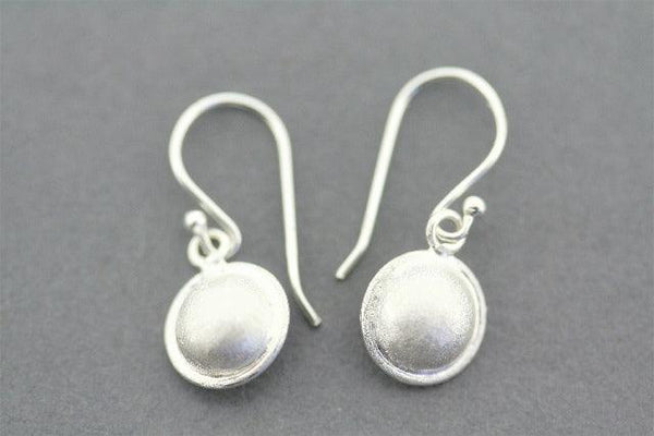 cup drop earring - sterling silver