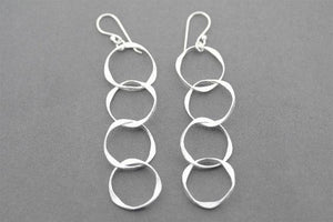 4 x organic drop earring - silver - Makers & Providers