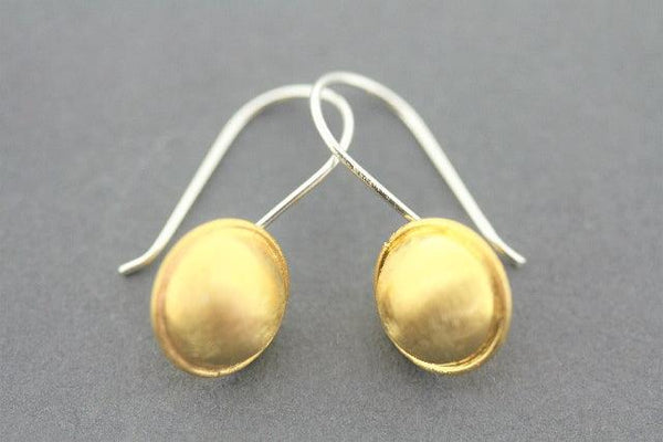 cup drop earring - 22 Kt gold